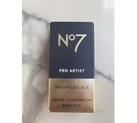 No7 Pro Artist Weightless Silk Sheer Foundation Sepia