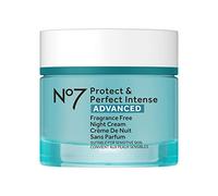 No7 Protect & Perfect Intense Advanced Fragrance Free Night Cream - Vitamin E & Shea Butter Face Cream - Fine Line Reducing Moisturiser with Collagen Peptide Technology (1.69 fl oz)