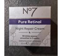 No7 Pure Retinol Night Repair Cream 50ml New & Unopened Free P&P