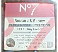 No7 Restore & Renew Face & Neck MULTI ACTION Day Cream SPF15 50ml