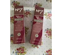 No7 Restore & Renew Face & Neck Multi-Action 50ml X 2 Serum 100ml. total. Boxed