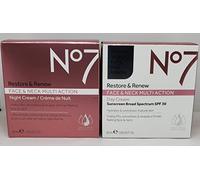 No7 Restore & Renew Face & Neck Multi Action Day/Night Creams 2 x 50 ml