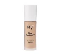 Nō7 | Stay Perfect Foundation - Calico | Medium Coverage - SPF 30 | A Lightweight Formula That Hydrates, Protects From Sun Damage and Lasts up to 24 Hours | 30mL [IMPERFECT BOX]