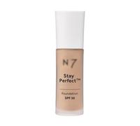 Nō7 | Stay Perfect Foundation - Cameo | Medium Coverage - SPF 30 | A Lightweight Formula That Hydrates, Protects From Sun Damage and Lasts up to 24 Hours | 30mL (IMPERFECT BOX)