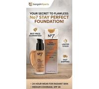 No7 Stay Perfect Foundation Medium Coverage SPF 30 CASHEW 30ml ⭐️⭐️⭐️⭐️⭐️ ✅️