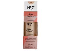 No7 Stay Perfect foundation sepia 400W cool beige 500C
