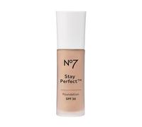 Nō7 | Stay Perfect Foundation - Sahara | Medium Coverage - SPF 30 | A Lightweight Formula That Hydrates, Protects From Sun Damage and Lasts up to 24 Hours | 30mL [IMPERFECT BOX]