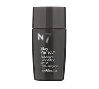 Nō7 | Stay Perfect Superlight Foundation - Cool Vanilla | SPF 15 | The Unique Superlight Formulation Glides on to Give a Naturally Flawless Look with a Weightless,Silky Soft Feel | 30mL