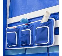 Noa and Nani Kids Bed Tidy Pocket Organiser - 3 Pocket Storage for Cabin Bed & Bunk Bed | Blue NW Design