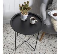 Noa and Nani Solid Black Metal Side Table