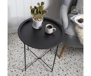 Noa and Nani Solid Black Metal Side Table