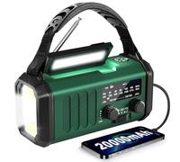 NOAA Emergency Radio with Hand Crank and Solar Charge, 20000mAh Mobile Phone Charger, Flashlight, Reading Light & SOS AM/FM NOAA Weather Bands, Compact and Portable for Outdoor and Emergencies