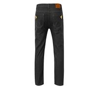 NOAGENJT Men's Casual Autumn Denim Cotton Hip Hop Loose Work Long Trousers Jeans Pants 8 Simple
