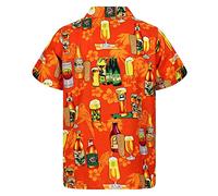 NOAGENJT Work Shirt Hawaii Shirts for Men Adult Mens Fashion Leisure Flag 3D Digital Printing Button Lapel Short Sleeve The