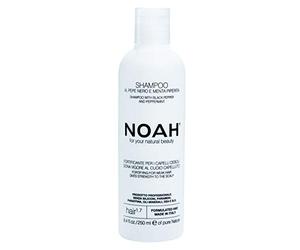 NOAH 1.7 Fortifying Shampoo with Black Pepper & Peppermint - Strengthens Thinning Hair, Stimulates Scalp, Hydrating & Refreshing Formula, Sulphate-Free, Paraben-Free, for Healthy & Strong Hair, 250ml