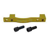 Noah And Theo Aluminium Alloy 6061 Disc Brake Adapter Front 203mm POST MOUNT/PM Frame to POST MOUNT/PM Brake Caliper GOLD compatible with all brands such as SHIMANO, TEKTRO, PROMAX, AVID, etc.