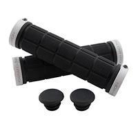 Noah And Theo NT-GP1 BLACK/WHITE Double Lock On Mountain Bike Bicycle Handlebar Grips