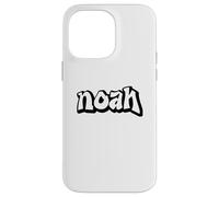 Noah Graffiti Personalized Name Black White Lettering Case for iPhone 14 Pro Max