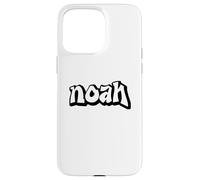 Noah Graffiti Personalized Name Black White Lettering Case for iPhone 15 Pro Max