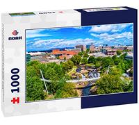 Noah Jigsaw Puzzle Falls Park and Liberty Bridge Panorama in Greenville, South Carolina, USA 1000 Pieces