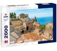 Noah Jigsaw Puzzle Ruins of The Ancient Greek Theater in Taormina on a Sunny Summer's Day with The Mediterranean Sea. Province of Messina, Sicily 2000 Pieces