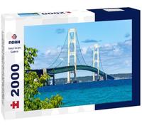 Noah Jigsaw Puzzle The Mackinac Bridge on a Summer Day. A Suspension Bridge Over The Straits of Mackinac Connecting The Upper and Lower Peninsulas of Michigan. Puff Clouds in The Blue Sky 2000 Pieces
