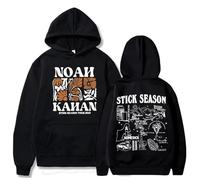 Noah Kahan Merch Hoodie Unisex Casual Pullover Top Printed Fashion Long Sleeve Sweatshirt Oversized Hoodie For Men Women XS~4XL-black||m