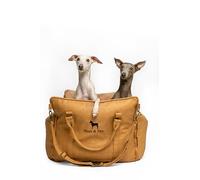 Noah & Paw Dog Car Seat Carrier, Small Dog Car Seat for Small Medium Pets with Harness Clip, 4X Safety Feature, Booster Travel Bed, Washable, Orthopedic Foam Wrapped with Plush, Vegan Leather