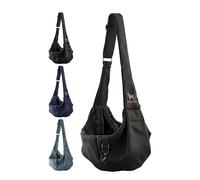 Noah & Paw Dog Sling Carrier for Small Dogs 5-18lb, Cat Carrier, Pet Sling with Adjustable Padded Strap, Premium Twill Lined with Fur, Double Safety Feature, Machine Washable