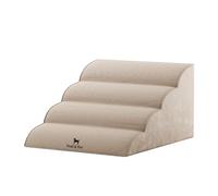Noah & Paw Dog Stairs, Dog Ramp for Bed (Extreme Width 27 inch) Pet Stairs for High Bed, Design to Fit Small and Large Breeds, Durable 4 Pet Steps for Couch (35 Foam Density) Leather Collection