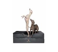 NOAH & PAW Large Dog Bed, 35x25x11 Inch, Orthopedic Dog Beds, Eggshell Memory Foam Infused with Cooling Gel, Inner Cover, Waterproof, Machine Washable (Vegan Leather Sofa Collection)