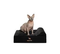 NOAH & PAW Small Dog Bed, 20x15x8 Inch, Cat Bed for Indoor Cats, Orthopedic Eggshell Memory Foam Infused with Cooling Gel, Waterproof, Machine Washable, Includes Inner Cover (Denim Collection)