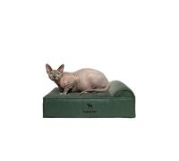 NOAH & PAW Small Dog Bed, 20x15x8 Inch, Cat Bed for Indoor Cats, Orthopedic Eggshell Memory Foam Infused with Cooling Gel, Waterproof, Machine Washable, Includes Inner Cover (Faux Leather)
