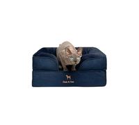 NOAH & PAW Small Dog Bed, 20x15x8 Inch, Cat Bed for indoor cats, Orthopedic Eggshell Memory Foam Infused with Cooling Gel, Waterproof Inner Cover Machine Washable (Denim Collection)