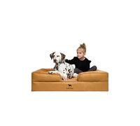 NOAH & PAW XL Dog Bed, 45x35x11 Inch, Orthopedic Large Dog Beds, Eggshell Memory Foam Infused with Cooling Gel, Inner Cover, Waterproof, Machine Washable (Vegan Leather Sofa Collection)