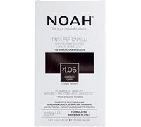 NOAH Permanent Hair Dye 4.06 Coffee Brown - Ammonia-Free Hair Colour with Linseed Oil & Rice Proteins - Nourishing, Long-Lasting & Grey Coverage - Complete Hair Colour Kit - 140ml