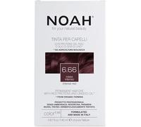 NOAH Permanent Hair Dye 6.66 Intense Red - Ammonia-Free Hair Colour with Linseed Oil & Rice Proteins - Nourishing, Long-Lasting & Grey Coverage - Complete Hair Colour Kit - 140ml