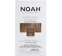NOAH Permanent Hair Dye 7.3 Golden Blonde - Ammonia-Free Hair Colour with Linseed Oil & Rice Proteins - Nourishing, Long-Lasting & Grey Coverage - Complete Hair Colour Kit - 140ml