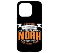 Noah Personalized Name If At First You Don't Succeed Case for iPhone 15 Pro