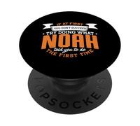 Noah Personalized Name If At First You Don't Succeed PopSockets Adhesive PopGrip