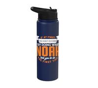 Noah Personalized Name If At First You Don't Succeed Stainless Steel Insulated Water Bottle