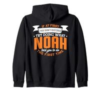 Noah Personalized Name If At First You Don't Succeed Zip Hoodie