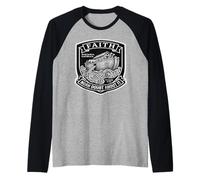 Noah’s Ark “Faith” Christian Genesis 6:22 Design Raglan Baseball Tee