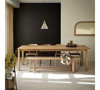 Noah - Solid teak 8-10-seater extendable table Natural