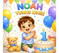 Noah Turns One: A Personalized First Birthday Story (Three Hearts Personalized Baby Book Series (NOAH))
