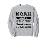 Noah Was A Conspiracy Theorist Then It Rained Funny Humor Sweatshirt