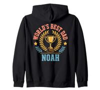 Noah World's Best Dad Fathers Day Birthday Zip Hoodie