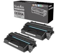NoahArk Compatible for HP CE505A 05A Toner Cartridges Replacement for Laserjet P2030 P2035 P2035n P2050 P2055 P2055d P2055dn P2055x, Pro M401dn M401dne M401dw MFP M425dn M425dw, 2300 Pages (2 Black)
