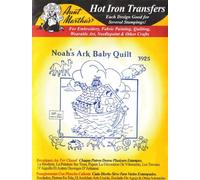 Noah's Ark Baby Quilt Aunt Martha's Hot Iron Embroidery Transfer