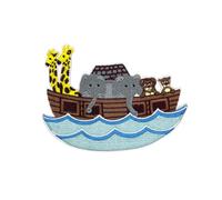 Noah's Ark Bible School Embroidered Iron On Patch 4.9" Christian Badge